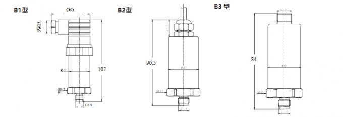 محدوده فشار 0-600bar حسگر فشار روغن سیلیکون پخش شده RPT202 با خروجی 0.5 - 4.5V و گواهینامه CE RoHS 2