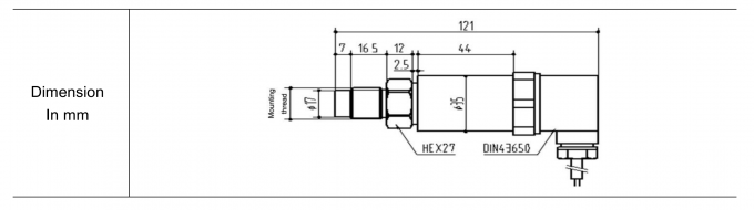 0.1٪ انتقال دهنده فشار دیافراگم فلش صنعتی دقیق برای رسانه هایی که حاوی ذرات یا جامد هستند 1